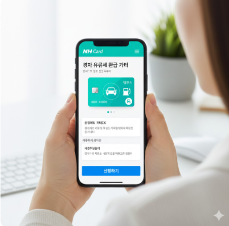 경차 유류세 환급 전용 카드 디자인 및 카드사 로고 이미지