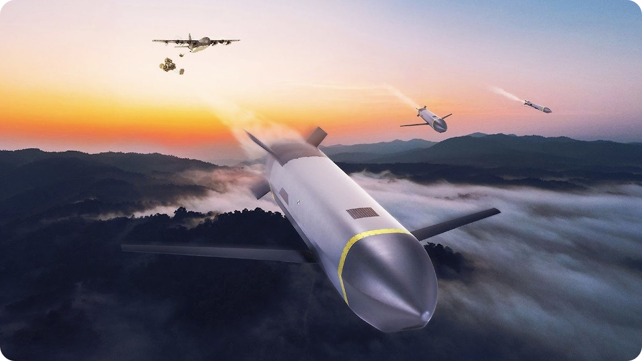 C-130 항공기에서 발사되고 있는 CMMT 개념도