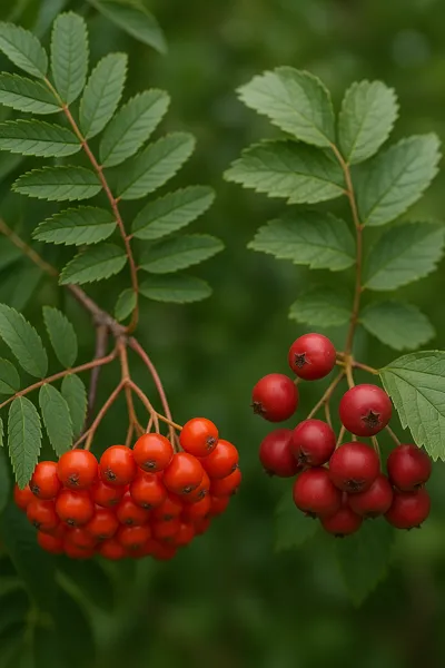 마가목과 산사나무 열매