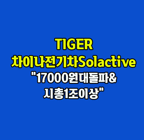 타이거차이나전기차 ETF 17000원대 돌파