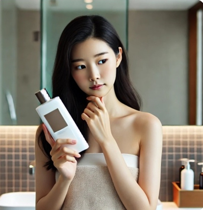 바디워시 고민하는 여자