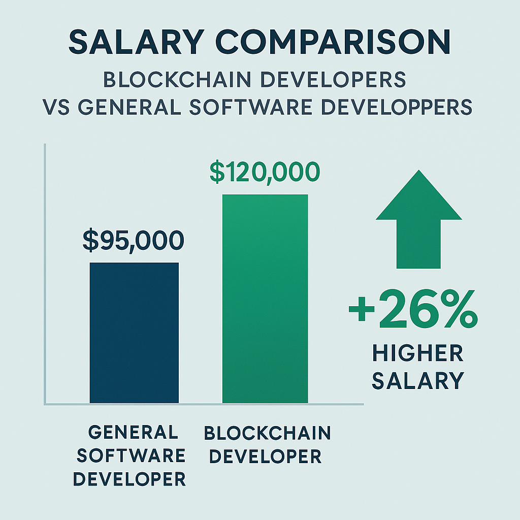 블록체인 개발자 연봉 비교 차트