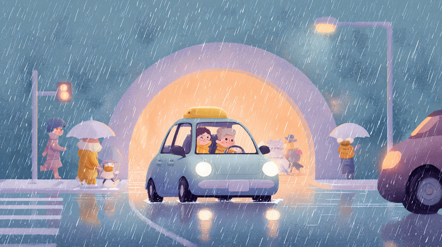 비 오는 날 운전 주의사항(초보 운전)