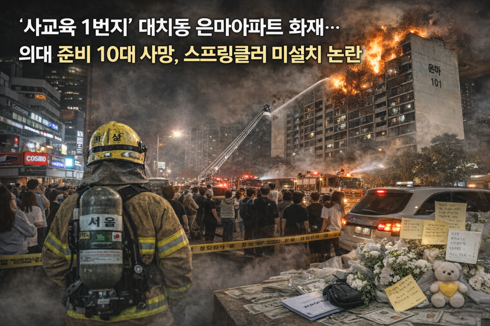 대치동 은마아파트 화재, 스프링클러 미설치가 부른 비극
