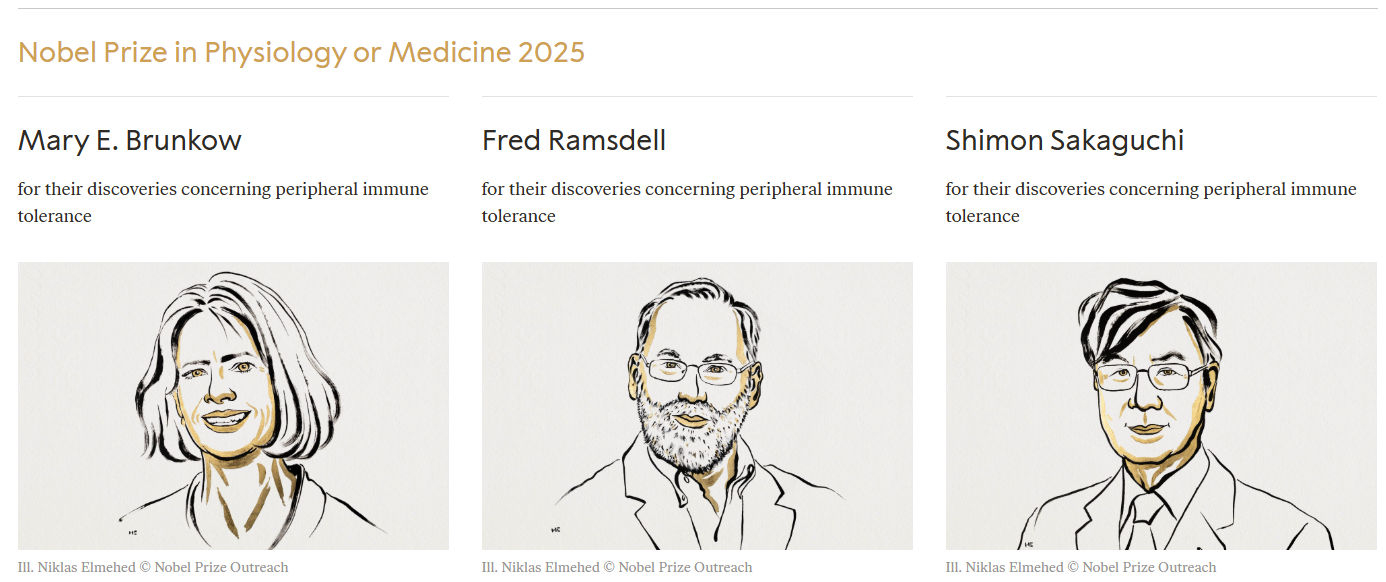 2025 노벨상 수상자(생리의학상)