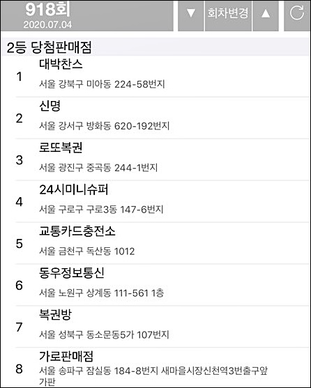 근처 로또 판매점을 찾는 법 (내 주위 복권방)