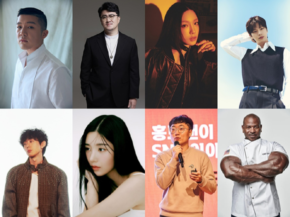 조세호, 데프콘, 태연, 육성재, 코드 쿤스트, 권은비, 김선태, 안드레 러시가 '좀비버스' 시즌2에 출연한다. [사진=각 소속사]