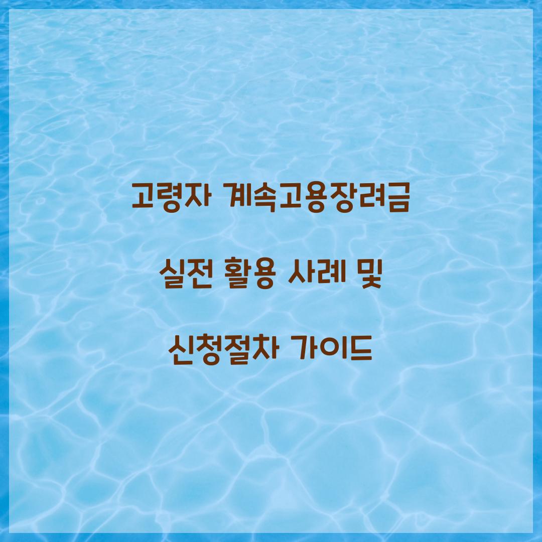 고령자 계속고용장려금