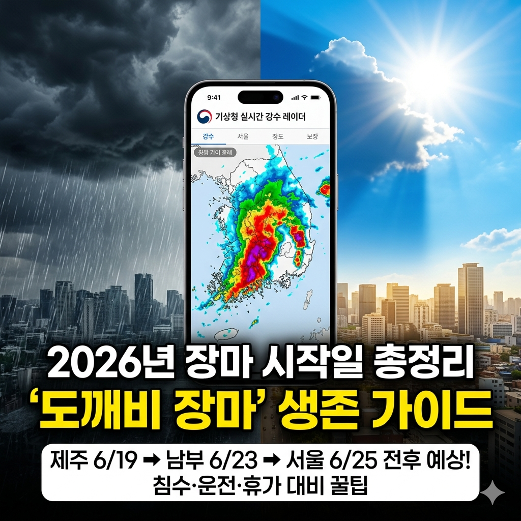 2026년 지역별 장마기간 시작 시기 확인하기