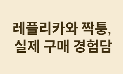 레플리카&middot;짝퉁이라도 명품을 갖고 싶은 마음은?