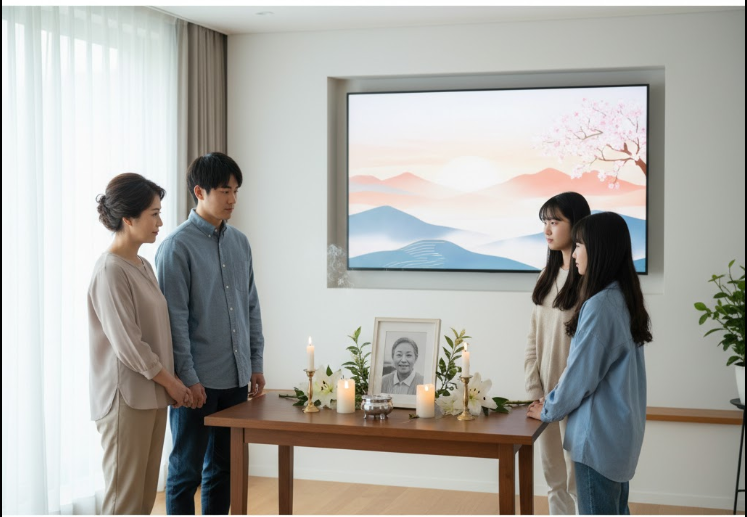 49재 가족끼리 간소화된 추모식