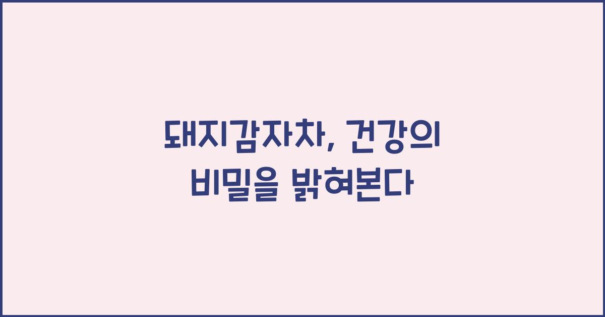 돼지감자차