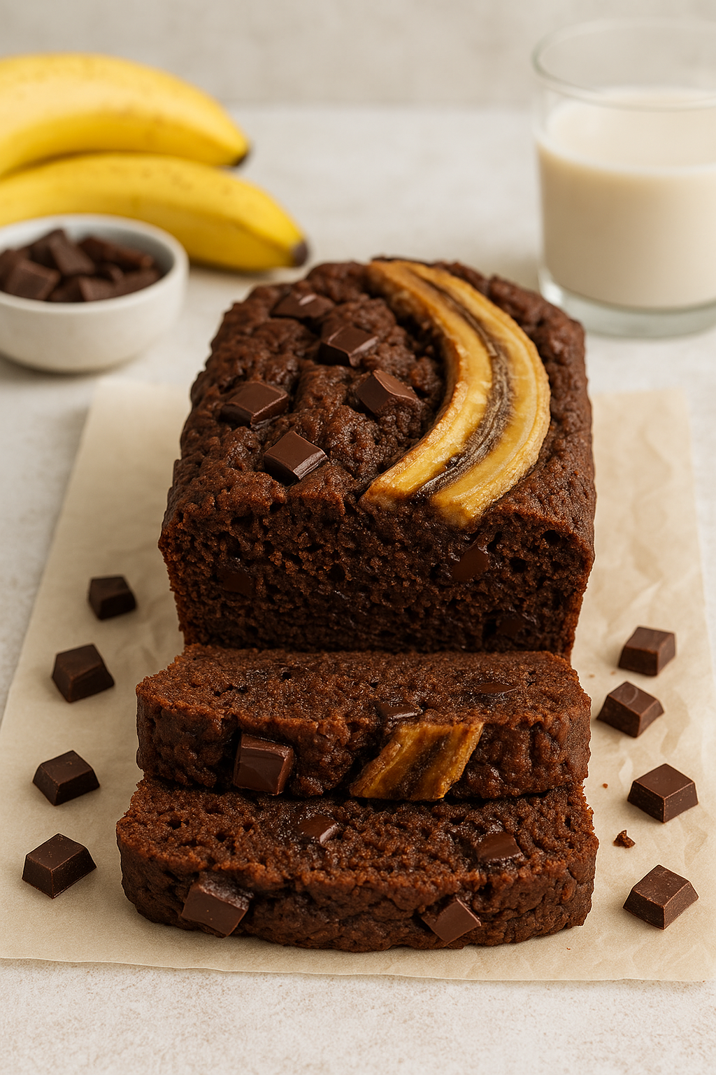 비건 초코 바나나 브레드
