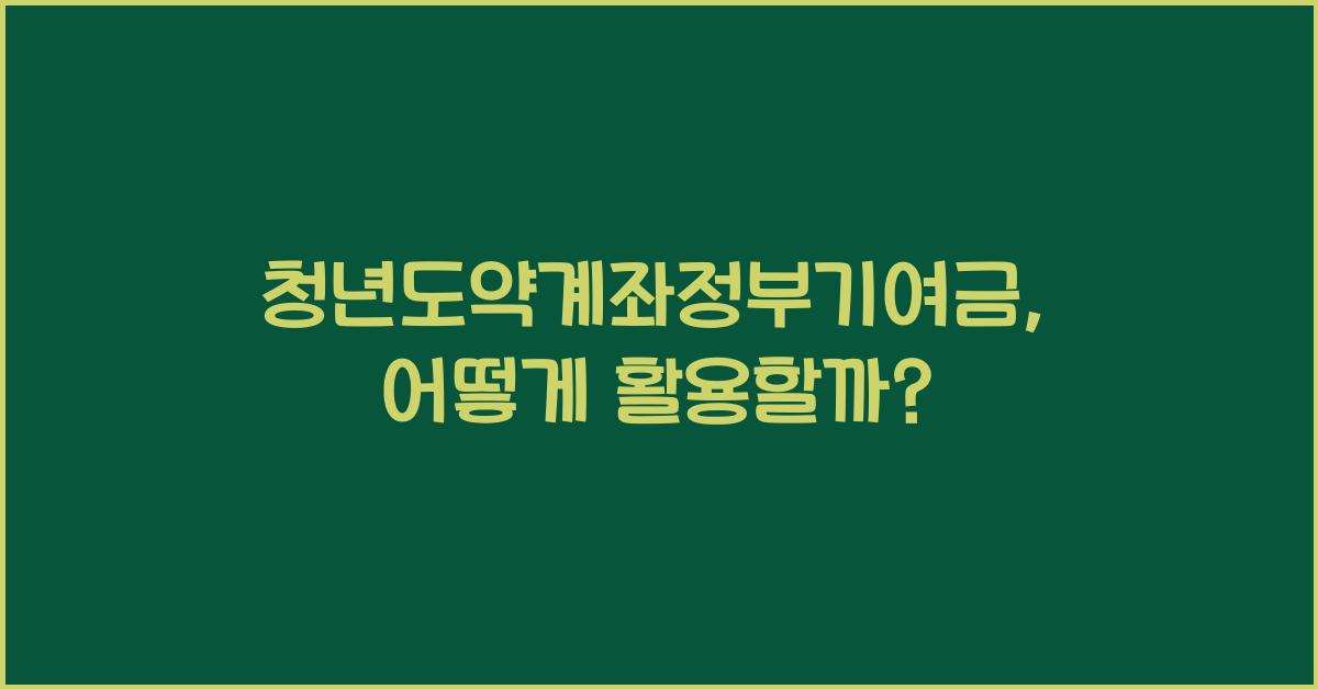 청년도약계좌정부기여금