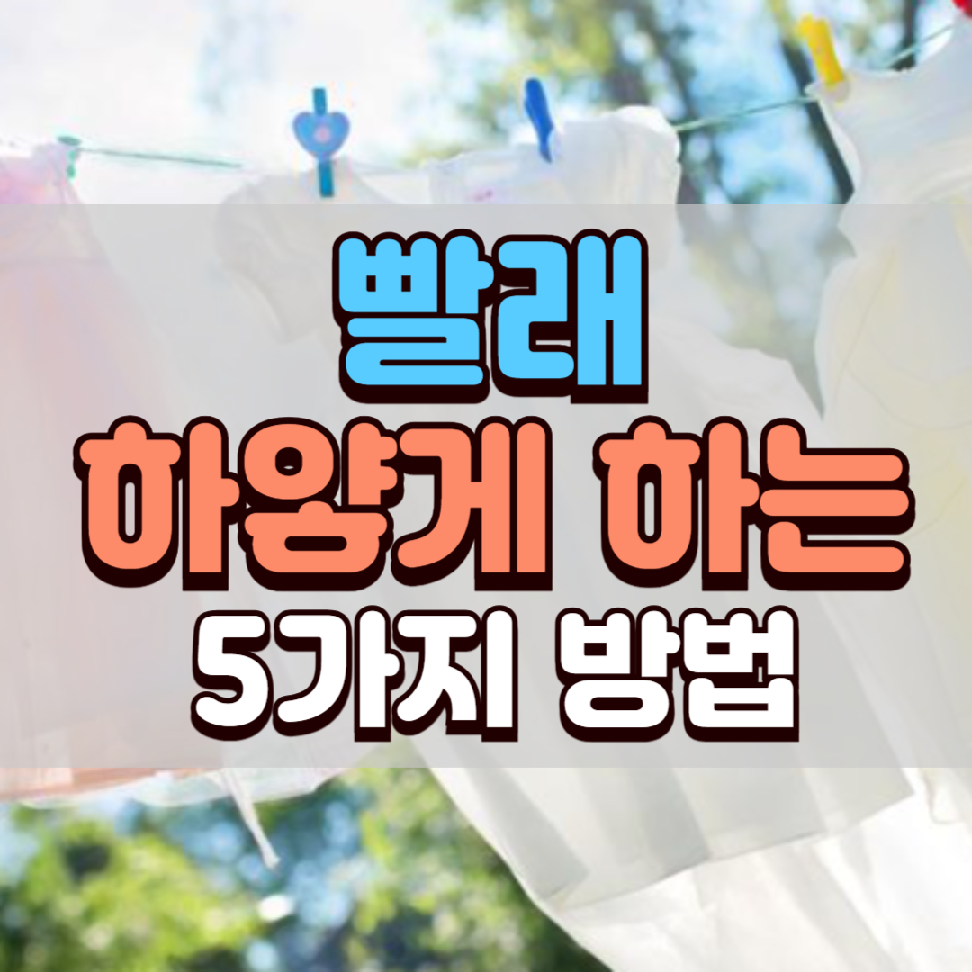 빨래 하얗게 하는 5가지 방법