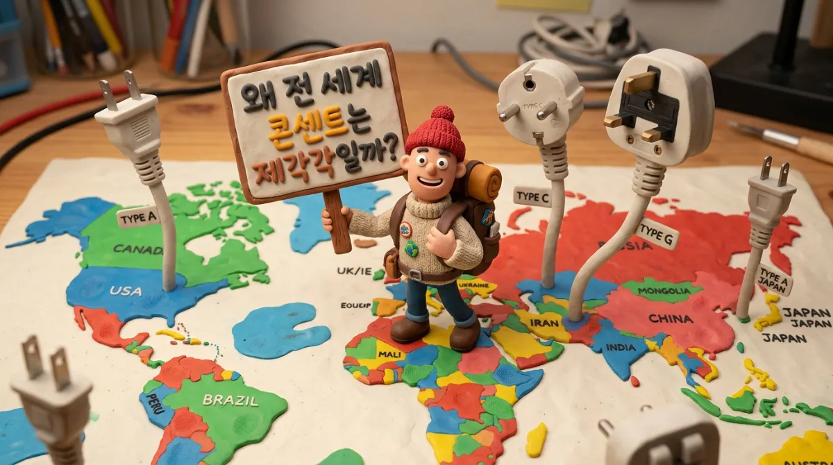 전 세계 콘센트 규격 차이 클레이 애니메이션 썸네일