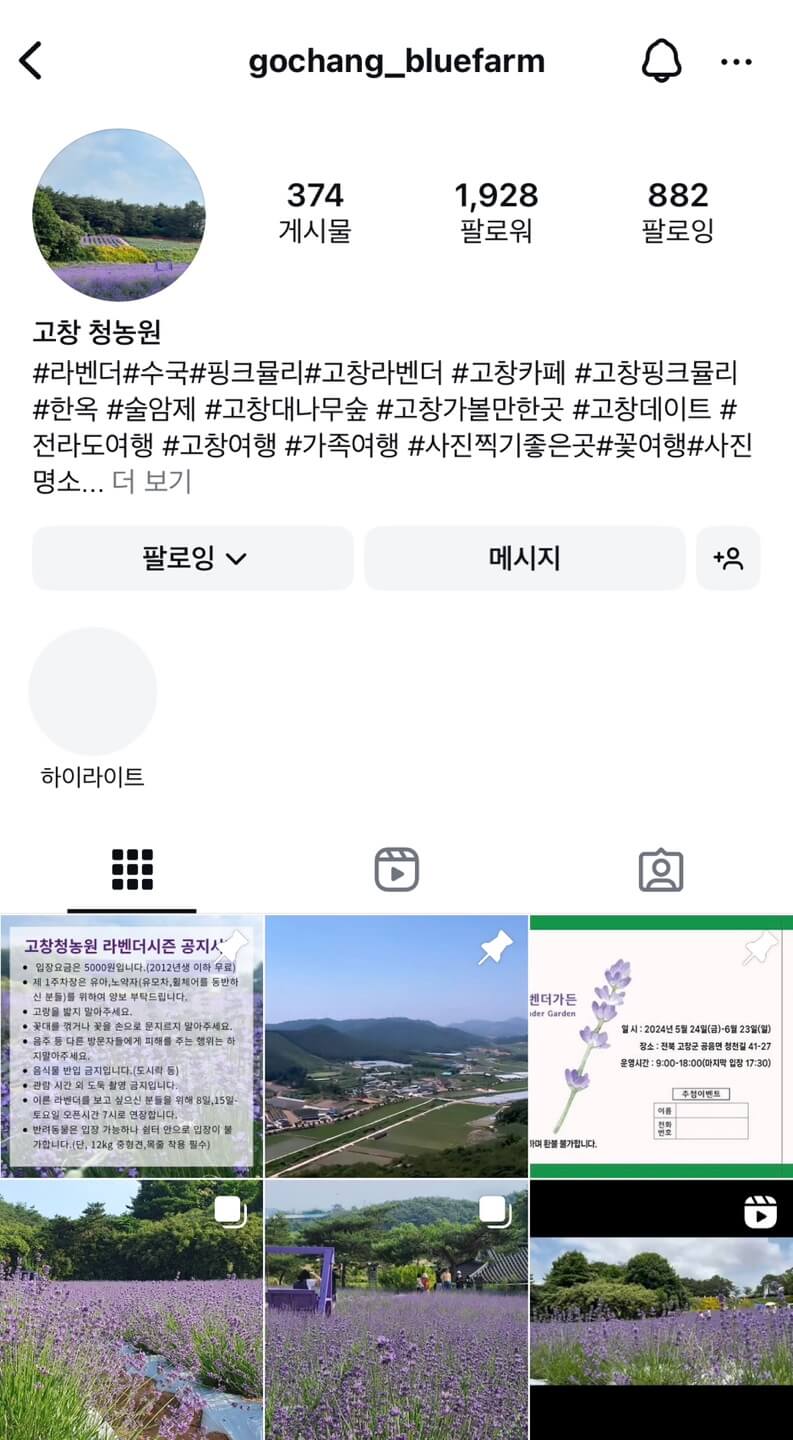 고창청농원 라벤더시즌