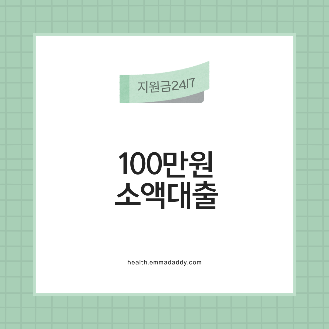 100만원 소액대출 01