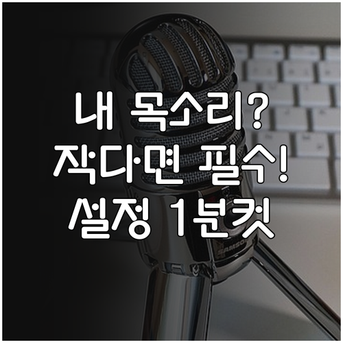 줌 회의 마이크 소리 작을 때 해결법..