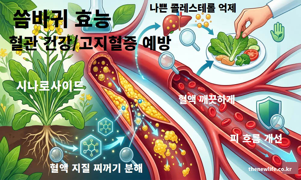 씀바귀 효능 혈관 건강 고지혈증 예방