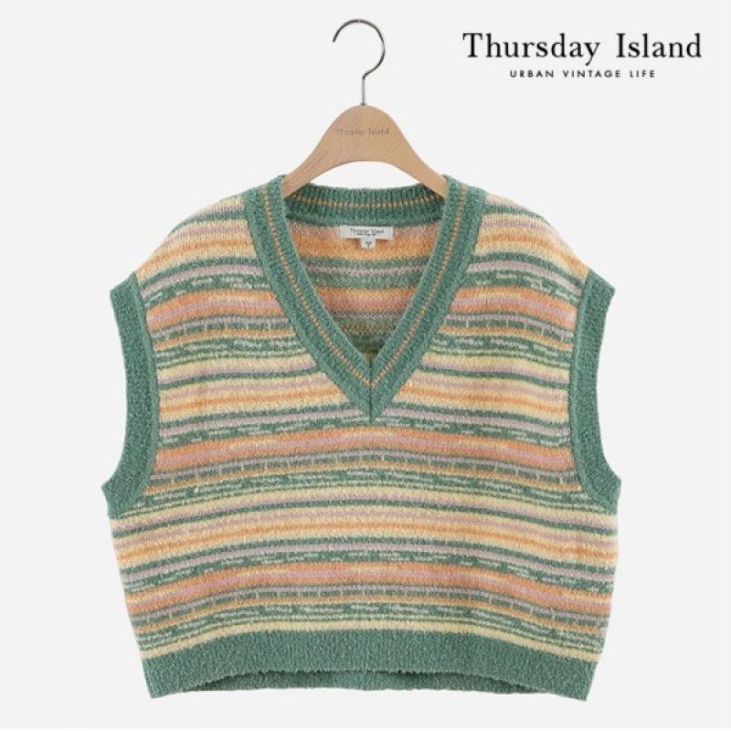 써스데이아일랜드 멀티 스트라이프 자카드 T218MVT235W P347376541