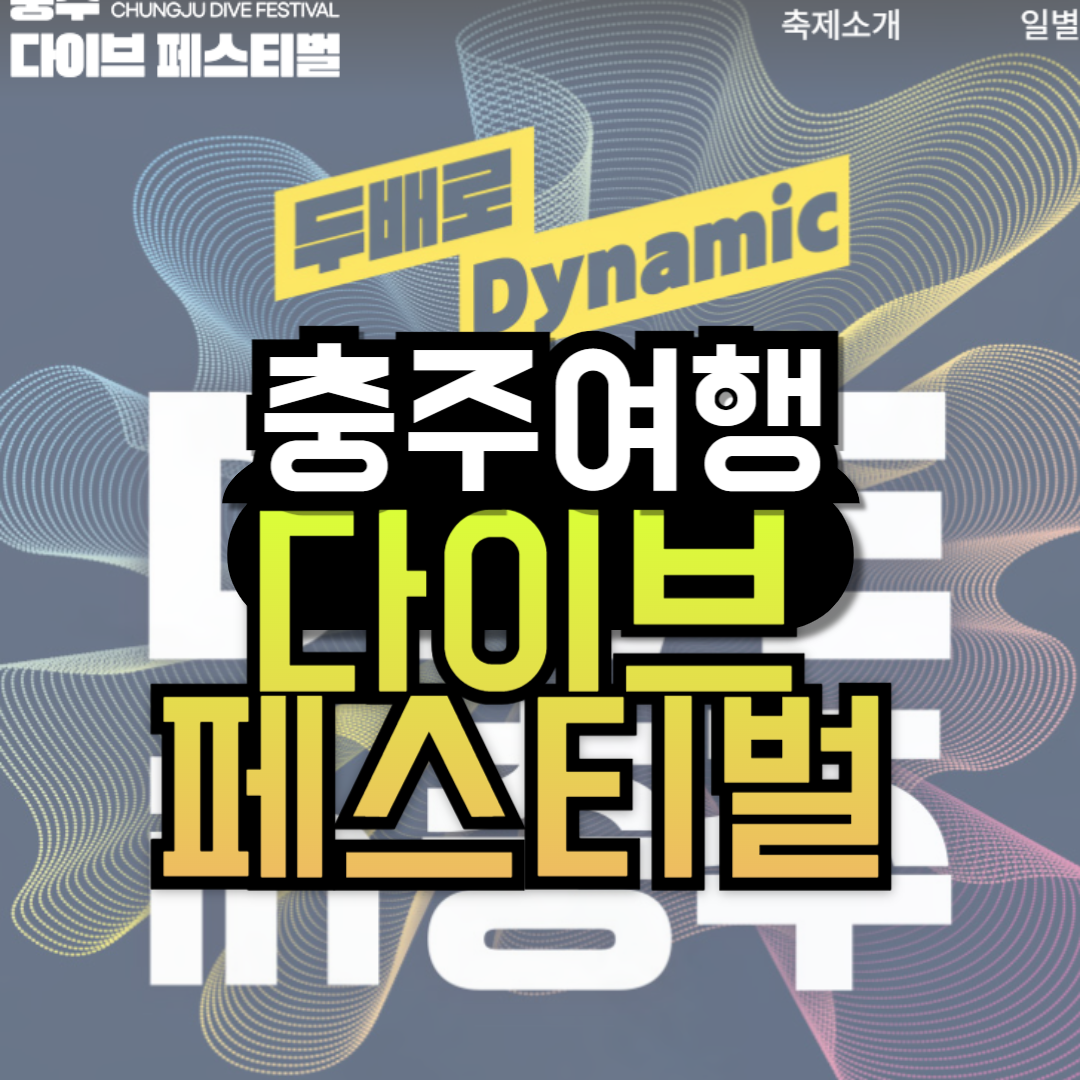 충주 다이브 페스티벌 기본정보 초대가수