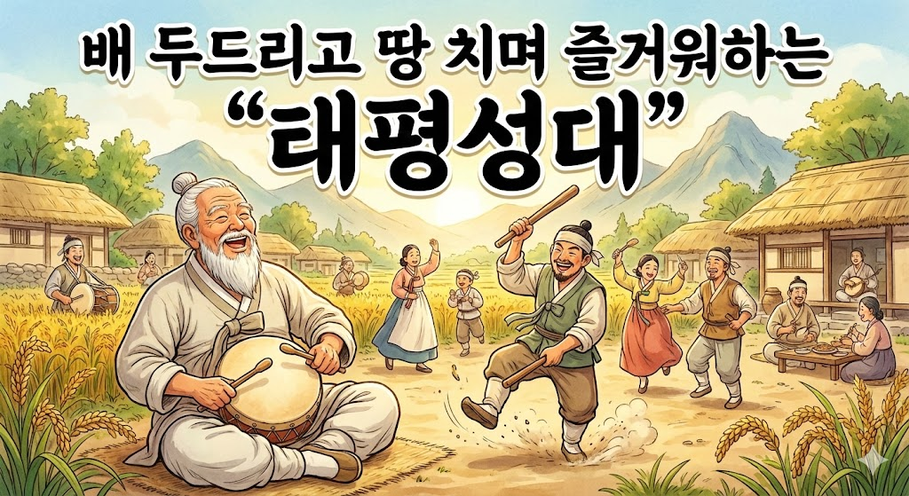 배를 두드리고 땅을 치며 즐거워하는 태평성대