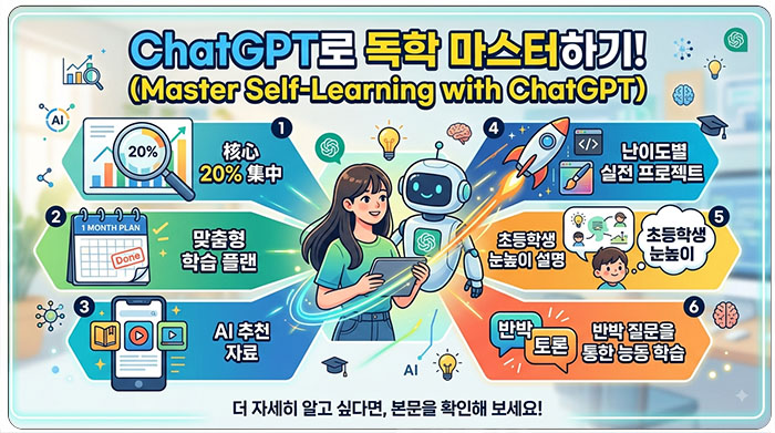ChatGPT로 원하는 학습 독학 마스터하기! 모르면 손해 보는 AI 공부법 6가지