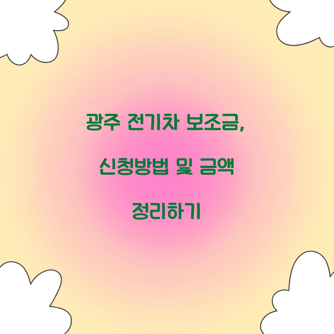 광주 전기차 보조금