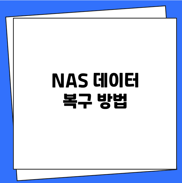 NAS 데이터 복구 방법