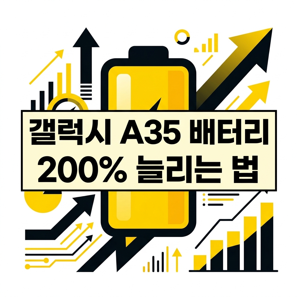 갤럭시 A35 배터리 광탈 해결 방법 및 배터리 수명 늘리는 3가지 핵심 설정 가이드