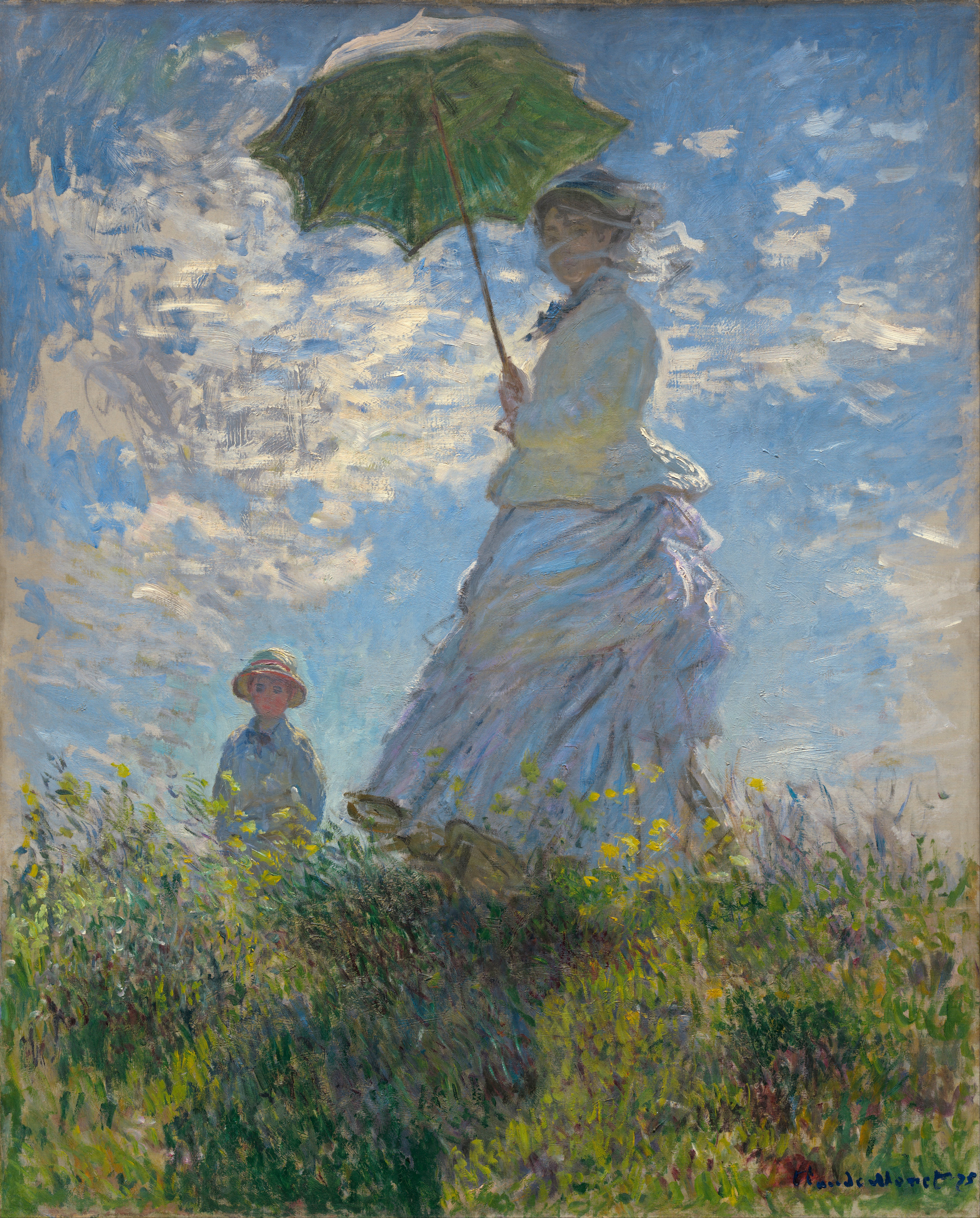 양산을 든 여인 (Woman with a Parasol, 1875)-클로드 모네