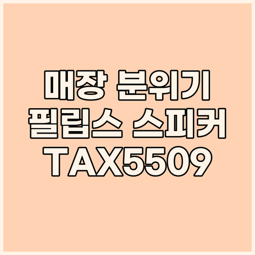 필립스 파티박스 스피커 TAX5509..