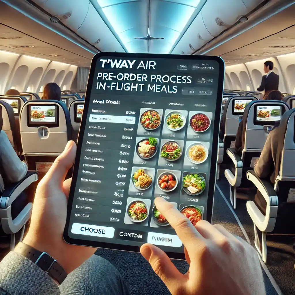 티웨이항공 기내식 사전 신청 방법 메뉴 금액 이미지
