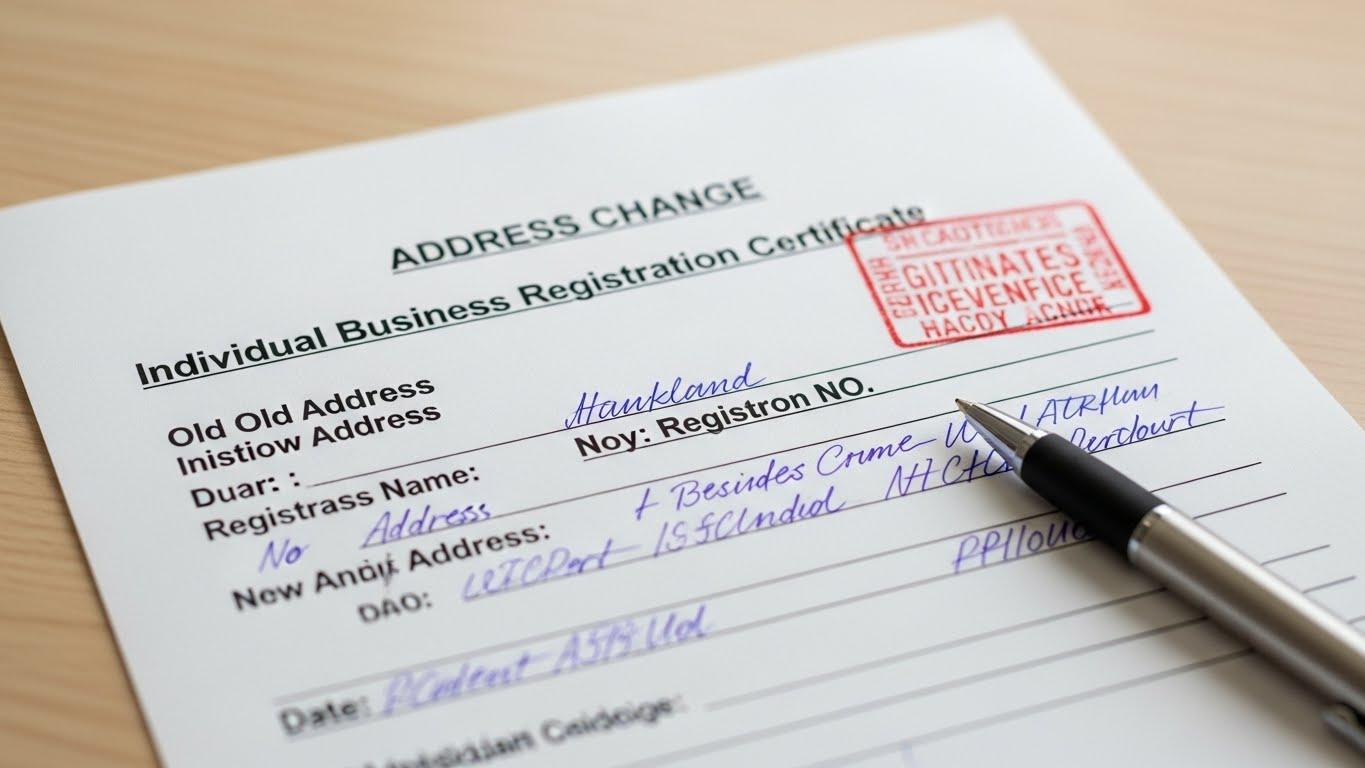 개인사업자등록증 주소변경 서류
