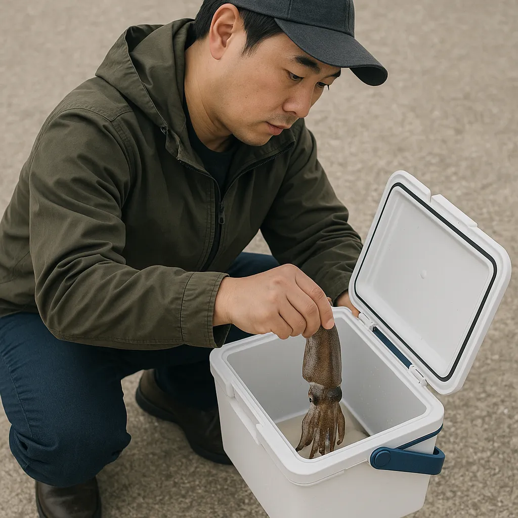 무늬오징어 낚시 채비 방법 설명 이미지