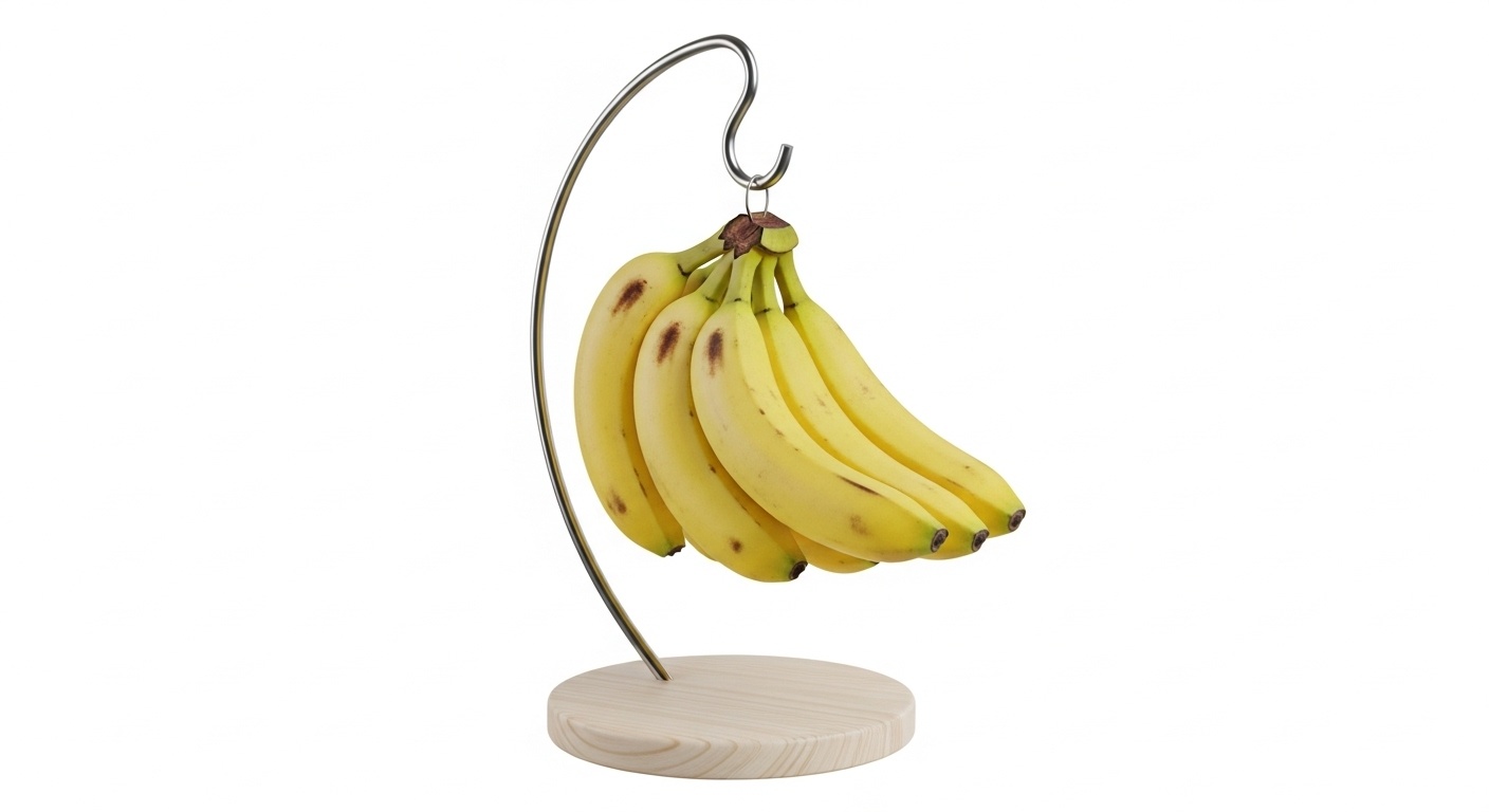 스틸-바나나걸이-걸려있는-바나나