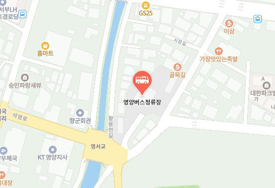 영양버스정류장 위치-지도