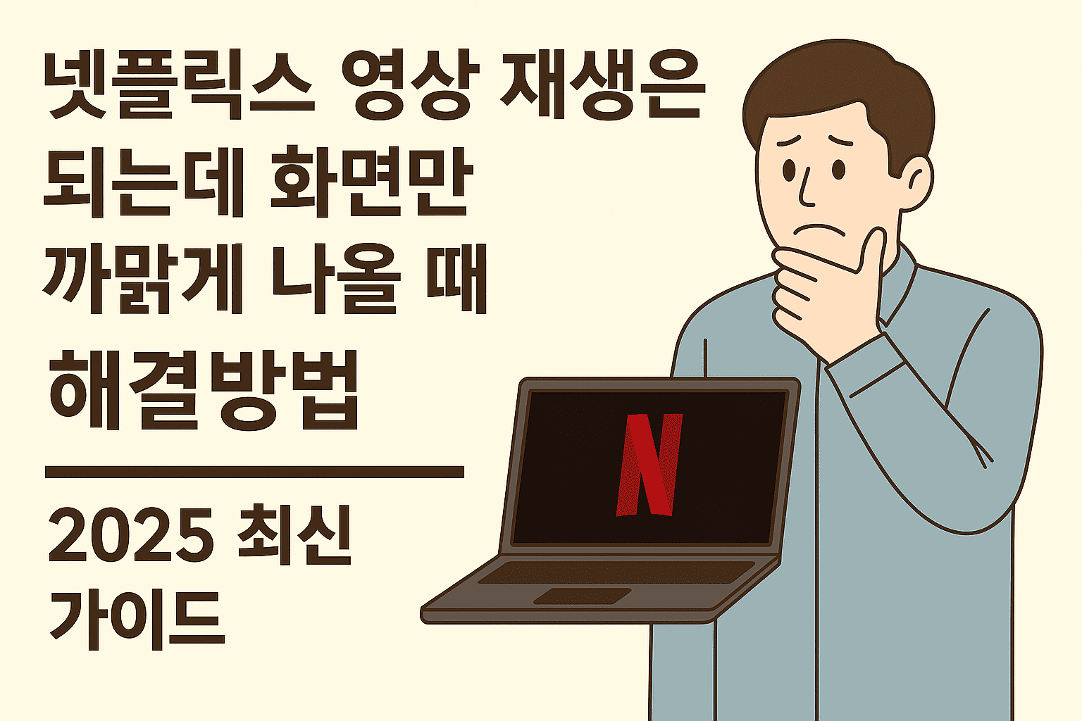 넷플릭스 영상 재생은 되는데 화면만 까맣게 나올 때 해결방법 ❘ 2025 최신 가이드