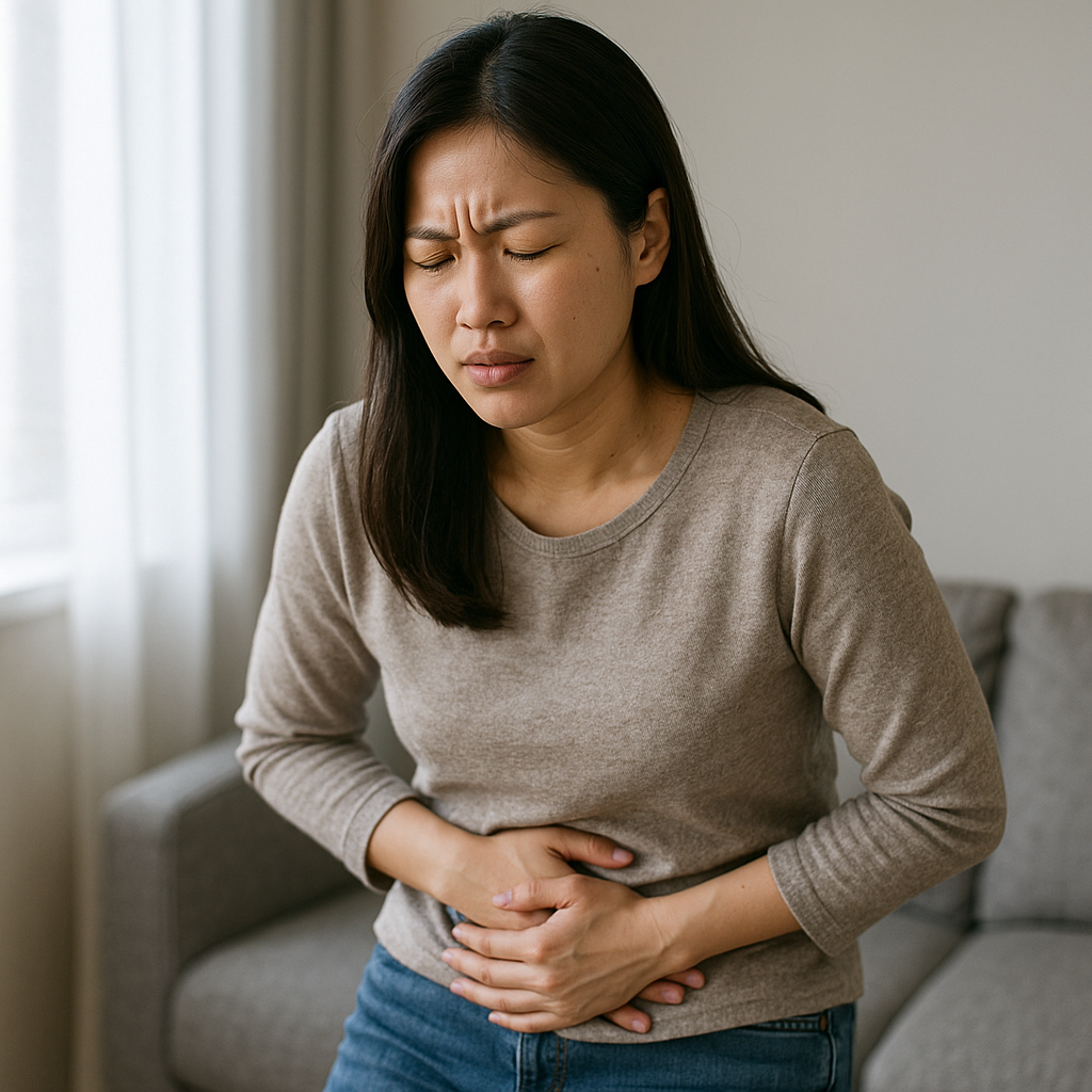 아랫배가 묵직해요