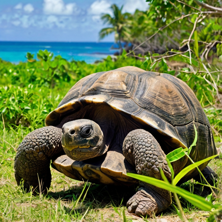 세이셀 여행 볼거리 알다브라 육지거북 이미지