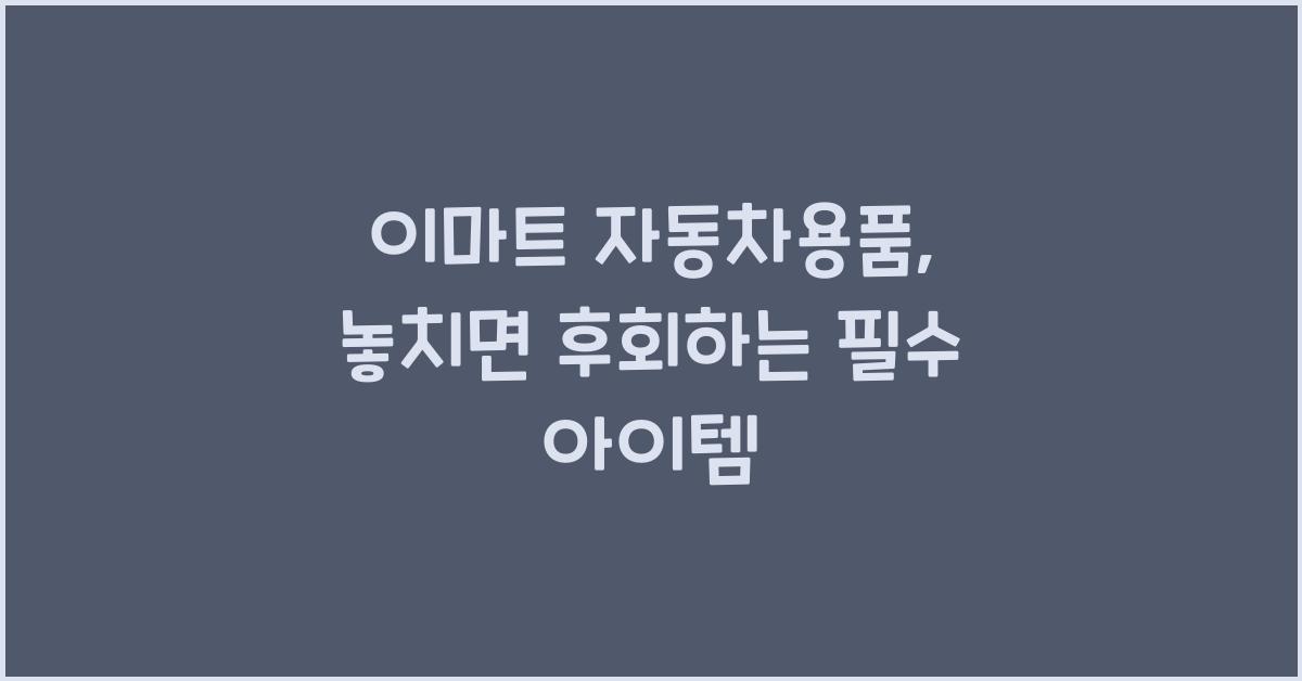 이마트 자동차용품