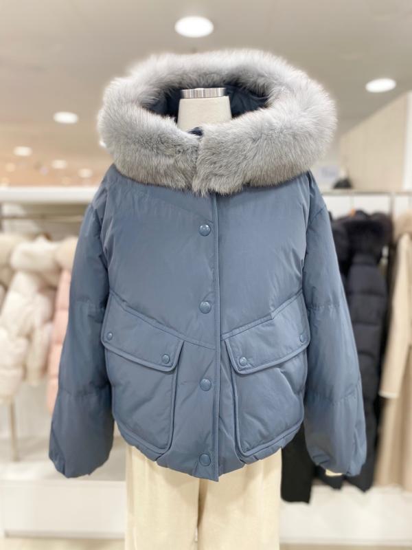 온앤온 NC11 폭스 퍼 덕 다운 숏 패딩 NJP2WMB05