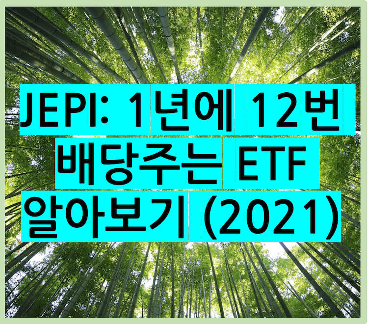 제목- JEPI: 1년에 12번 배당주는 ETF 알아보기 (2021)