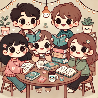 스터디그룹을 하는 모습