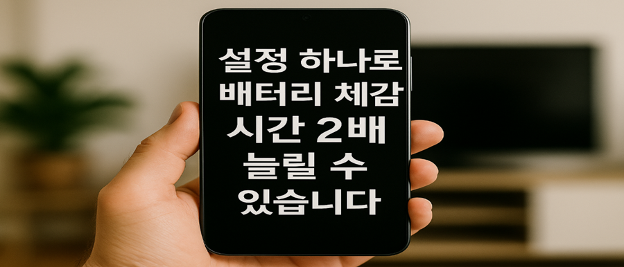 설정 하나로 배터리 체감 시간 2배 늘릴 수 있습니다