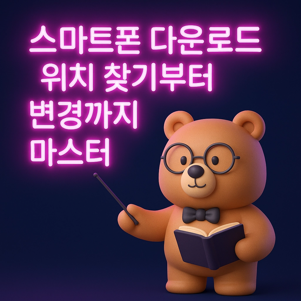 스마트폰 다운로드 위치 찾기부터 변경까지 마스터