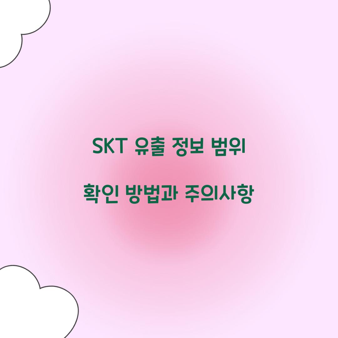 skt 유출 정보 범위