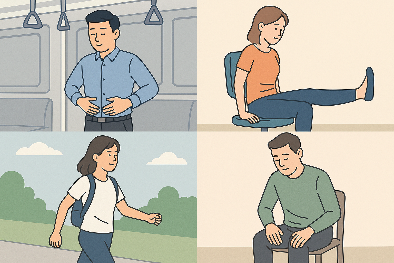 출퇴근길 실천 가능한 코어 근육 강화 운동