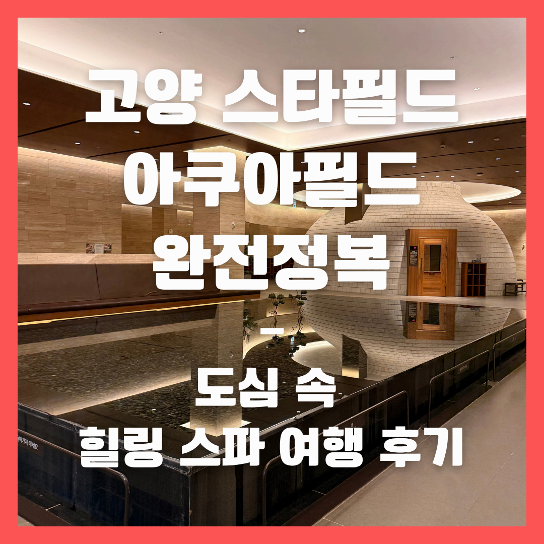 고양 스타필드 아쿠아필드 완전정복 │ 도심 속 힐링 스파 여행 후기